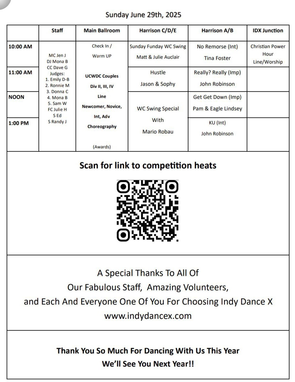 IDX 2025 Tentative Schedule (page 4)